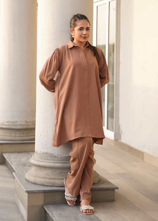 Terracotta Flow Tunic Set
