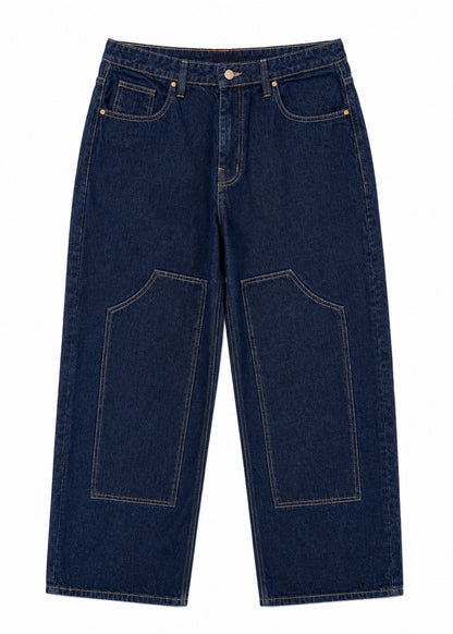Blue Patchwork Jeans