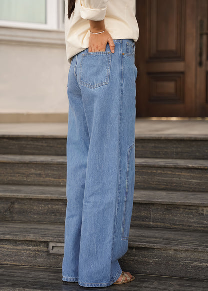 Blue Patchwork Jeans
