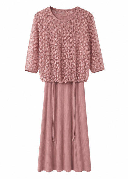 Mist Lace Overlay Maxi Dress
