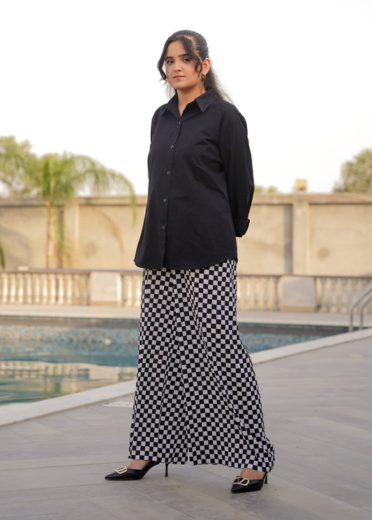 Monochrome Check Trousers