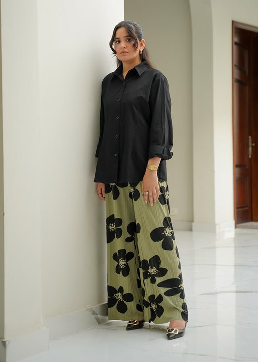 Olive Bloom Trousers