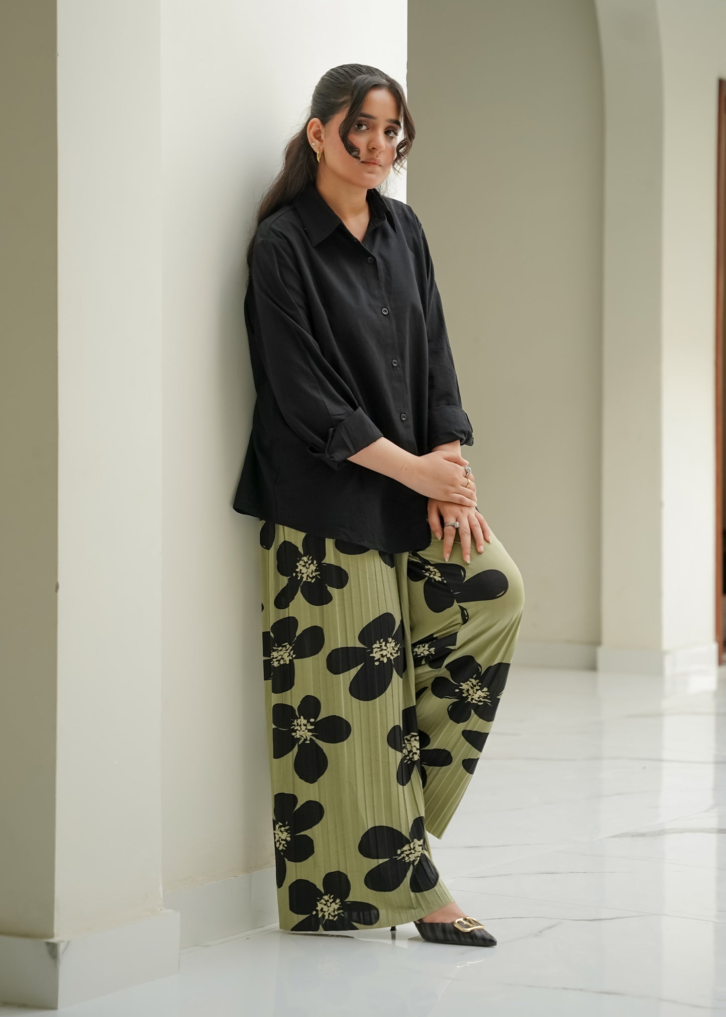 Olive Bloom Trousers