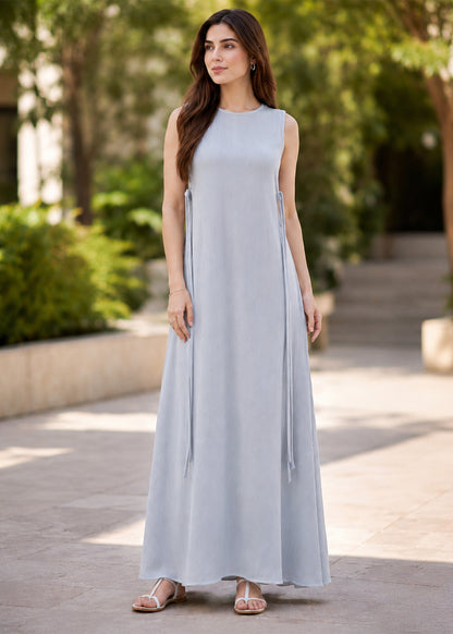 Mist Lace Overlay Maxi Dress