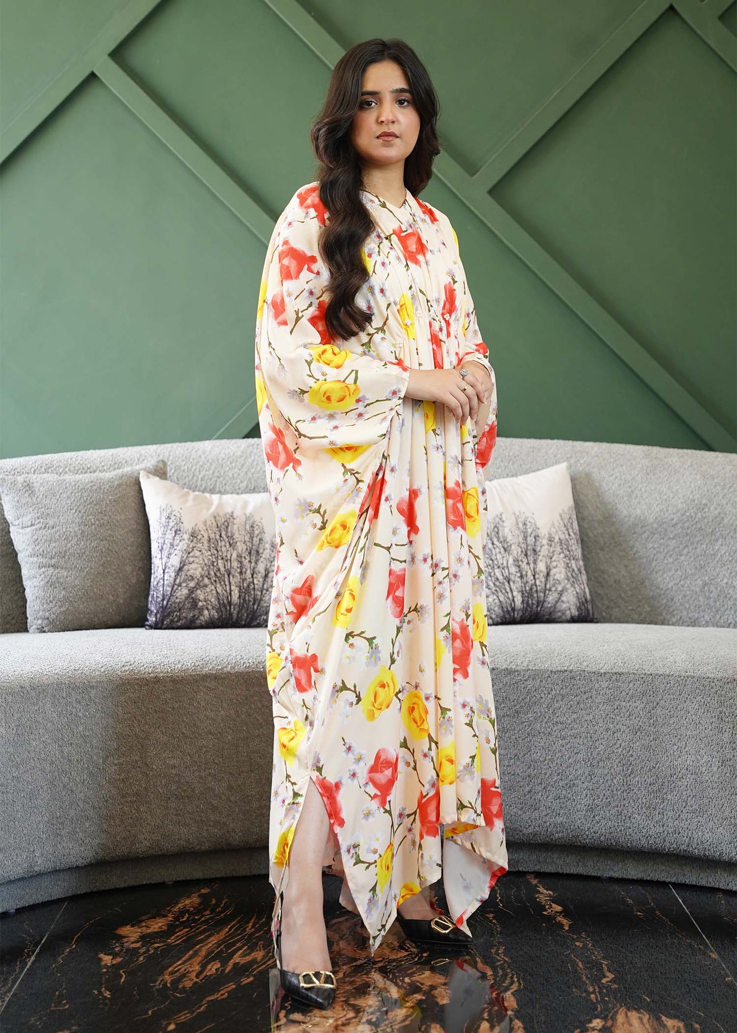 Floral Print Kaftan