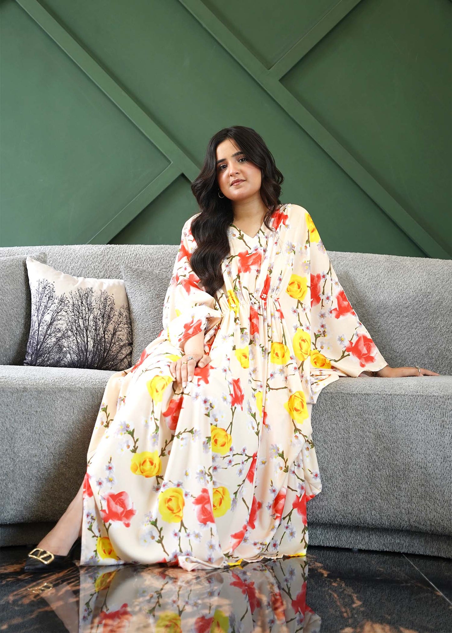Floral Print Kaftan