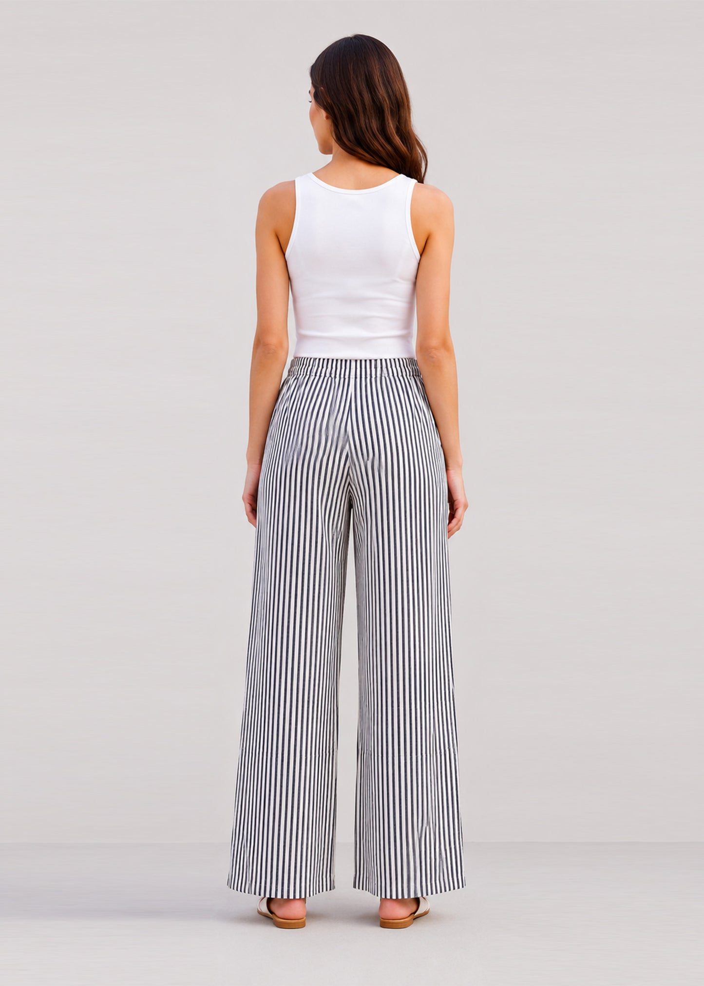Pinstripe Flow Trousers