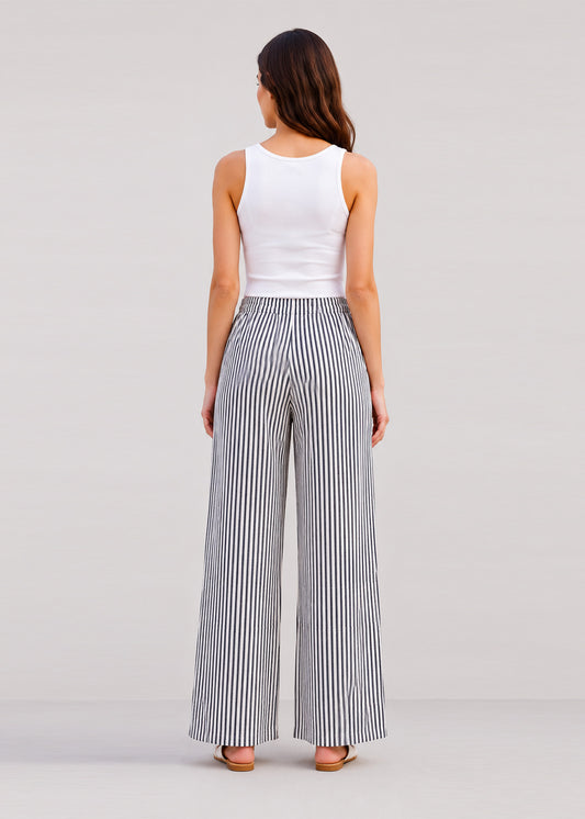 Pinstripe Flow Trousers